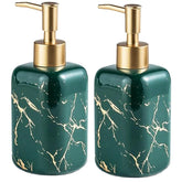Kuber Industries Liquid Soap Dispenser | Handwash Soap Dispenser | Soap Dispenser for Wash Basin | Shampoo Dispenser Bottle | Bathroom Dispenser Bottle | Pack of 4 | 300 ml | Green